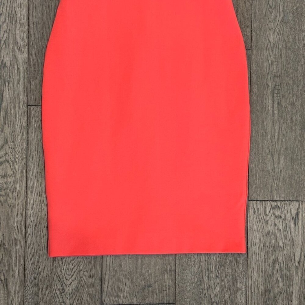 Halston Heritage Coral Bodycon Dress – Size Small - Picture 3 of 13